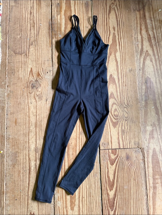 FP Movement by Free People Pants - FP Movement by Free People Black V-Neck Spaghetti Strap Jumpsuit